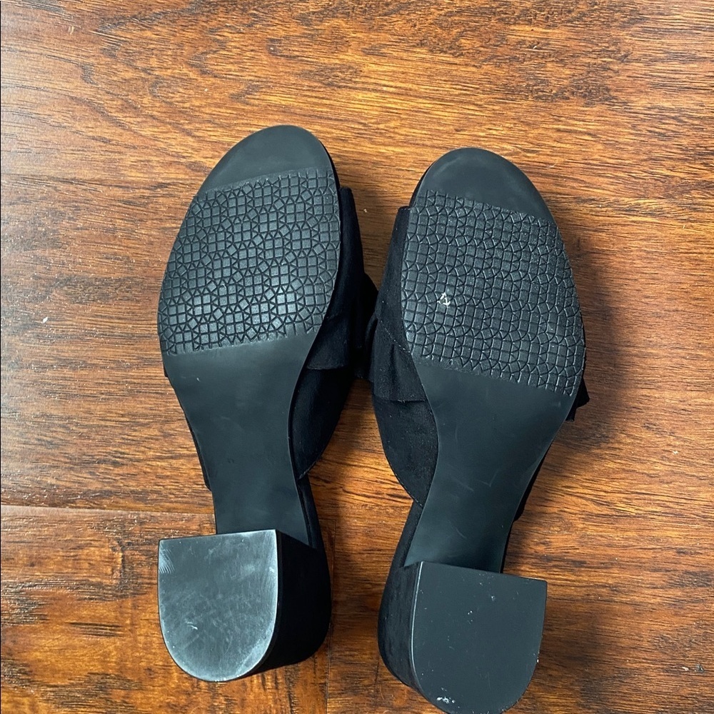 14th & Union Black Suede Mules - Picture 4 of 6